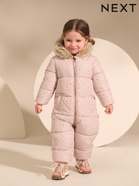 Pale Pink Shower Resistant Snowsuit (3mths-7yrs) (AN4617) | AED152 - AED173