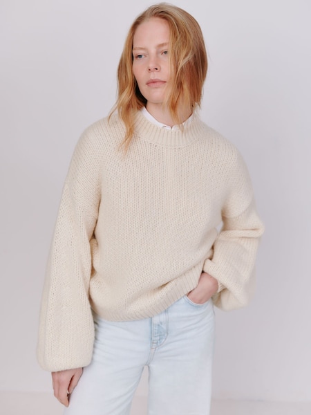 Vivere Cream Sophie Balloon Cropped Jumper (AN4651) | 9,613 UAH