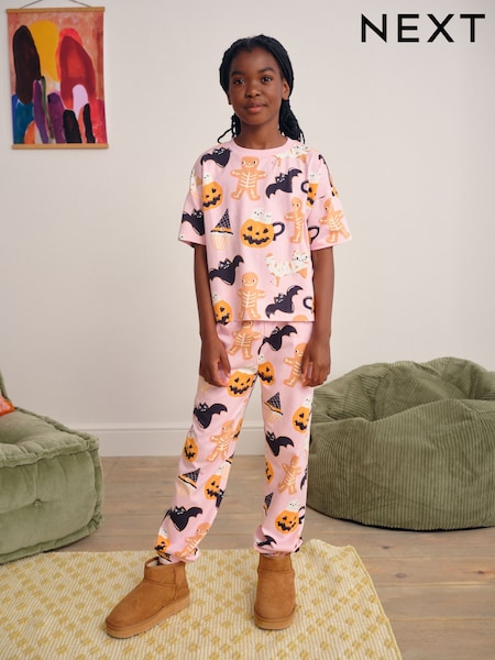 Pink Halloween Print Pyjamas 1 Pack (3-16yrs) (AN4657) | 59 QAR - 84 QAR