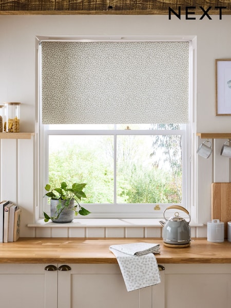 Natural Spot Print Ready Made Blackout Kitchen Moisture Resistant Roller Blind (AN4720) | €31 - €72