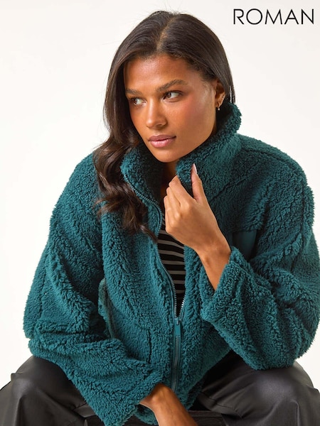 Roman Green Funnel Neck Fleece Jacket (AN4743) | €62