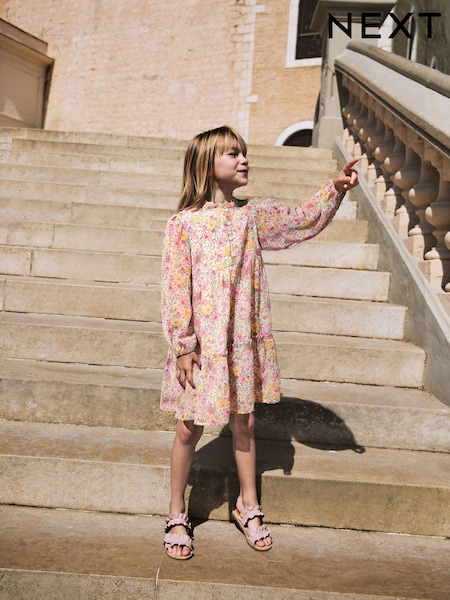 Sage Green Ditsy Tiered Dress (3-16yrs) (AN4780) | €22.50 - €29