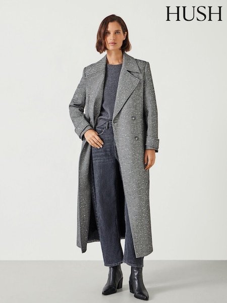 Hush Grey Campbell Sequin Coat (AN4887) | €178