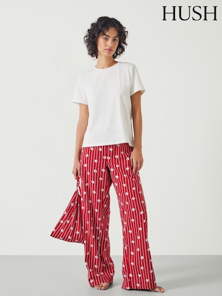 Hush Red Lucy Cotton Viscose T-Shirt Pyjamas Set (AN4892) | €27