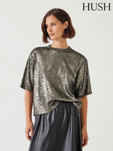 Hush Green Holly Sequin T-Shirt (AN4910) | €51