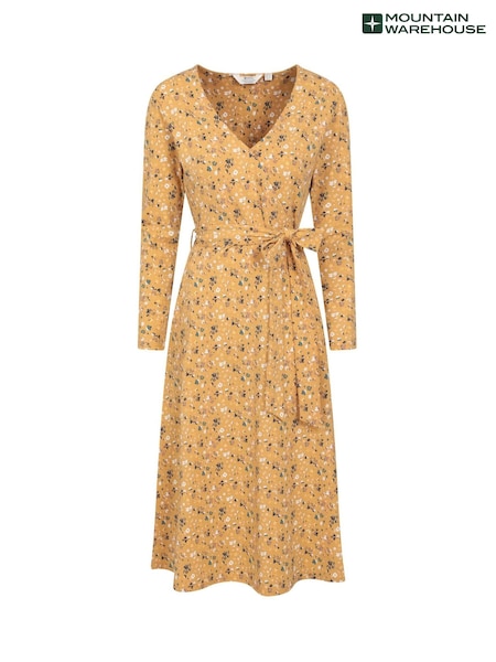 Mountain Warehouse Yellow Womens Santorini Midi Wrap Dress (AN4924) | €59