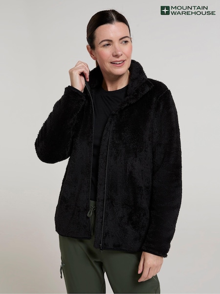 Mountain Warehouse Black Teddy Womens FulL Zip Fleece (AN4928) | €53
