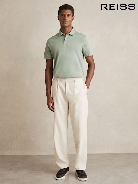 Reiss Sage Earl Cotton Short-Sleeve Polo Shirt (AN4941) | AED490