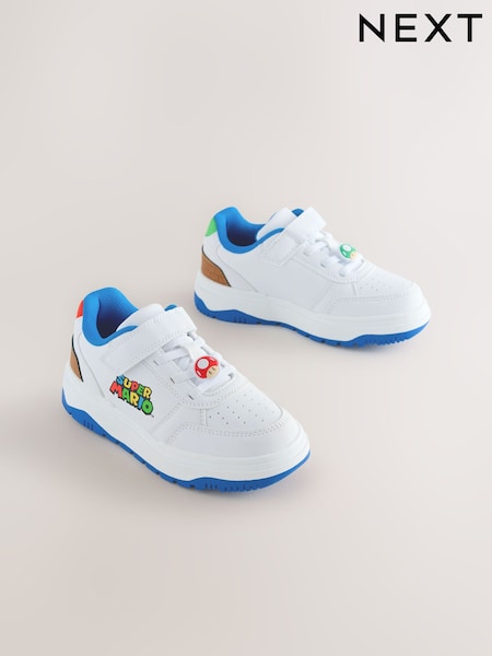 White Mario Elastic Lace Trainers (AN4979) | 144 QAR - 158 QAR