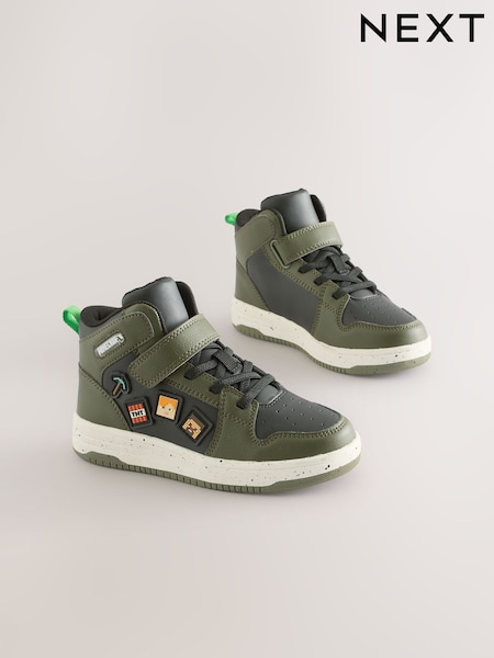 Khaki Green Minecraft High Top Trainers (AN4988) | R$ 295 - R$ 365