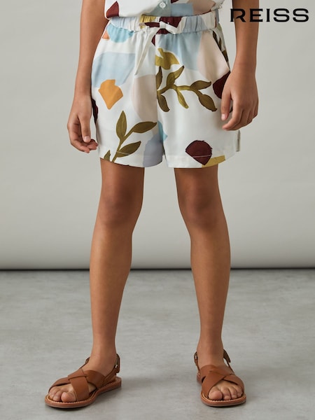 Reiss Multi Tommi Printed Drawstring-Waist Shorts (AN4998) | €65