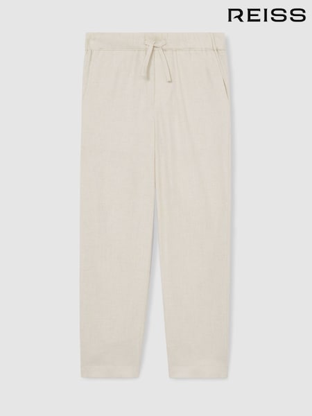 Reiss Stone Andros Linen-Blend Drawstring Trousers (AN5009) | €64