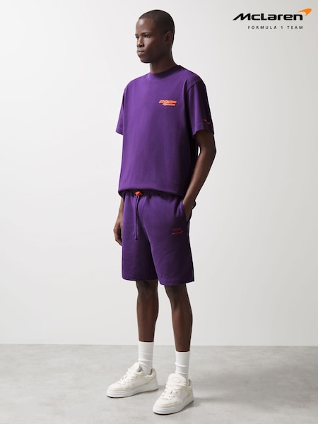 Reiss Purple Knox McLaren F1 Team Drawstring Shorts (AN5011) | €140
