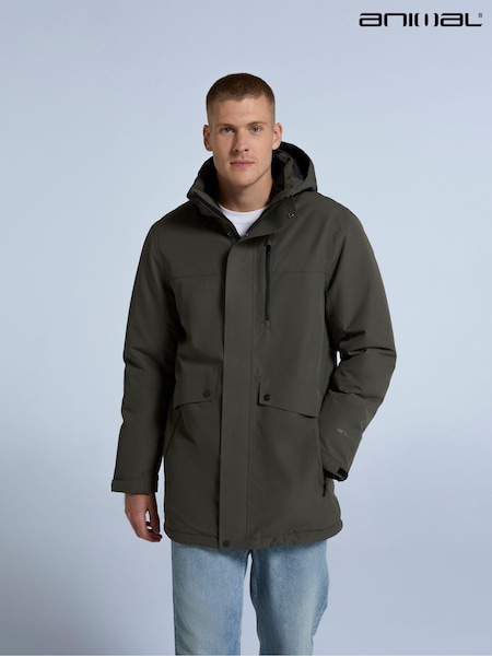 Animal Green Lisbon Mens Waterproof Parka Jacket (AN5014) | €186