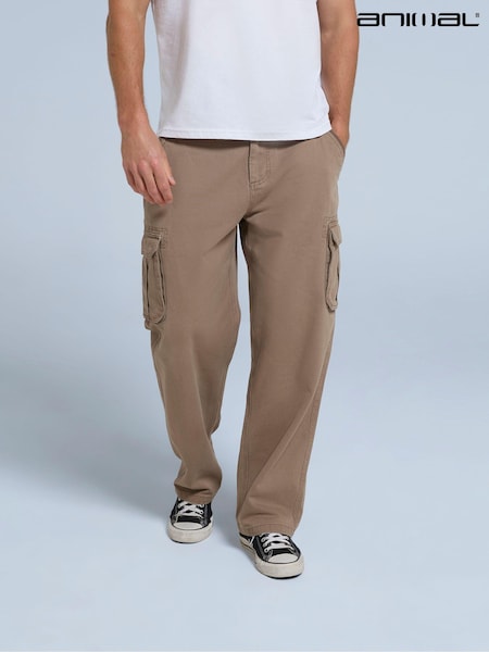 Animal Dusk Mens Cargo 100% Cotton Trousers (AN5015) | €61