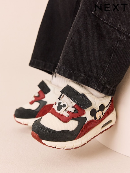 Red Mickey Mouse Elastic Lace Trainers (AN5056) | AED142 - AED152