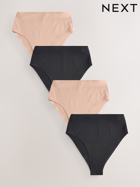 Black High Rise High Leg Stoma No VPL Knickers 3 Pack (AN5066) | €25