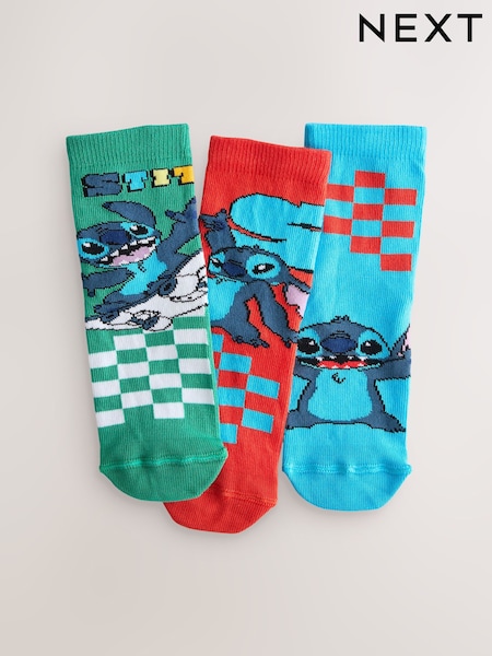 Red/Blue Lilo and Stitch License Cotton Rich Socks 3 Pack (AN5243) | €10 - €13