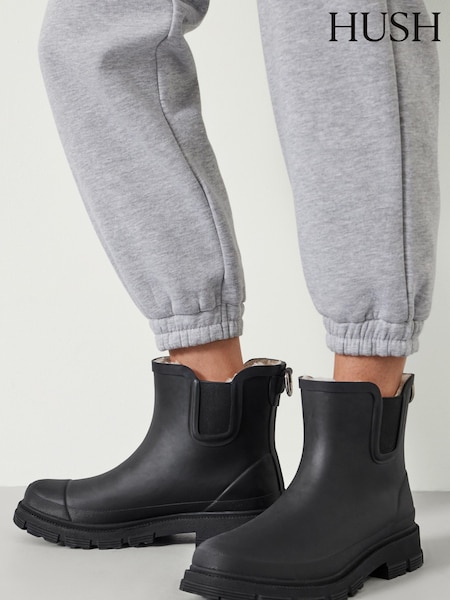Hush Black Willow Chelsea Wellington Boots (AN5308) | ₪402