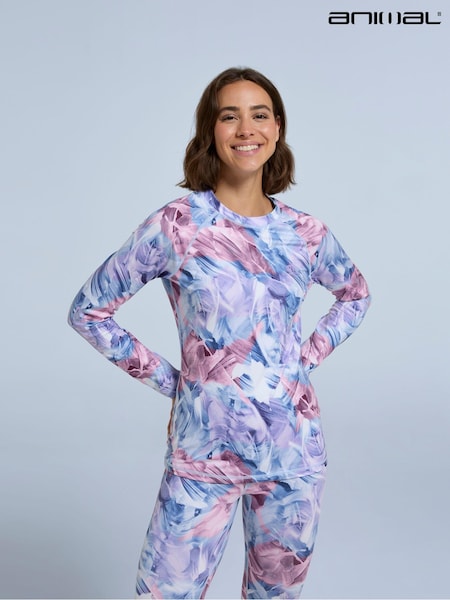 Animal Pink Womens Piste Printed Thermal Top (AN5311) | $45