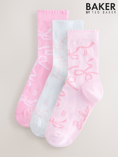 Baker by Ted Baker Girls Multi Bow Socks 3 Pack (AN5326) | €11.50 - €13