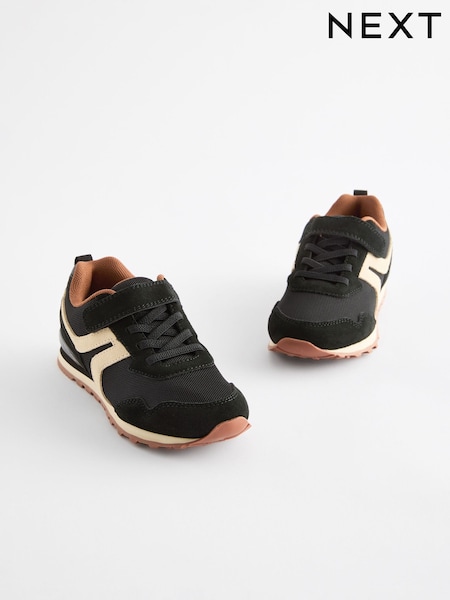 Negro - One Strap Elastic Lace Trainers (AN5382) | 33 € - 43 €