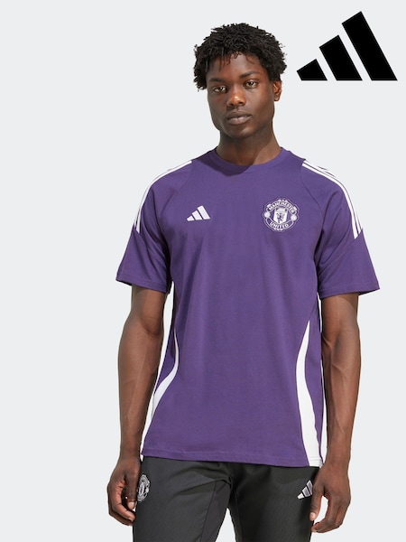 adidas Plum Purple Manchester United Tiro 25 Competition Cotton T-Shirt (AN5457) | AED221