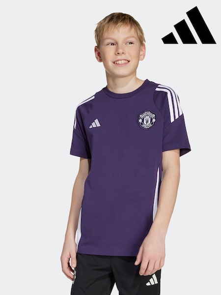 adidas Plum Purple Kids Manchester United Tiro 25 Competition Cotton T-Shirt (AN5482) | R$ 245