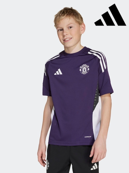 adidas Plum Purple Kids Manchester United Tiro 25 Competition Training Jersey (AN5483) | R$ 345