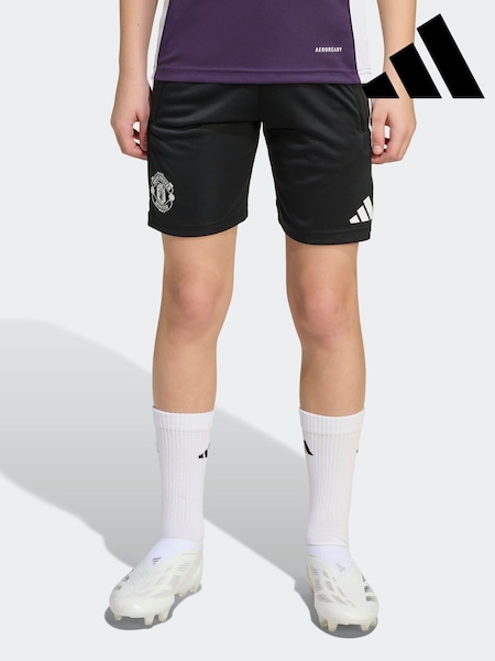 adidas Black/Purple Kids Manchester United Tiro 25 Competition Training Shorts (AN5485) | R$ 295