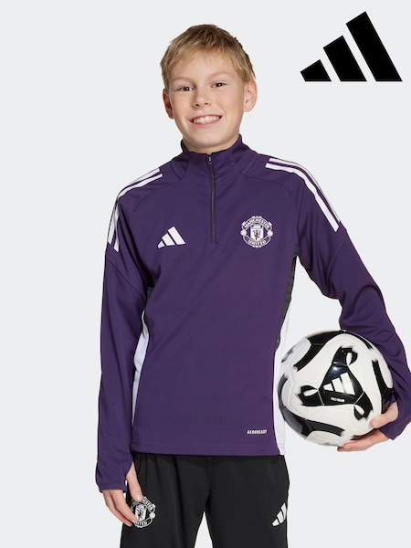 adidas Plum Purple Kids Manchester United Tiro 25 Competition  Sweat top (AN5486) | R$ 445