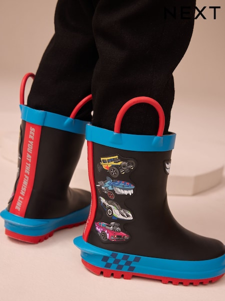 Black Hot Wheels - Handle Pull On Wellies (AN5505) | 27 € - 31 €