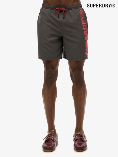 Gris grafito - Superdry Sport Graphic 17 Swim Shorts (AN5511) | 51 €