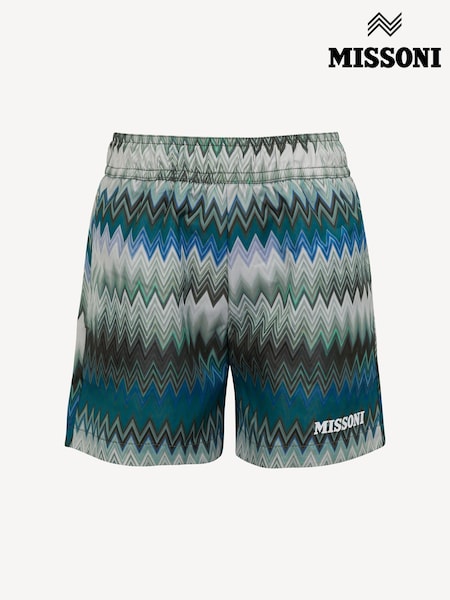 Missoni Logo Zig Zag Print Swim Shorts (AN5539) | AED757