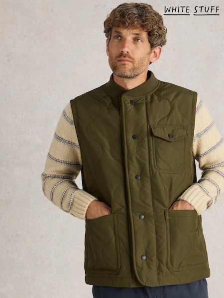 White Stuff Green Tenby Quilted Gilet (AN5651) | €122