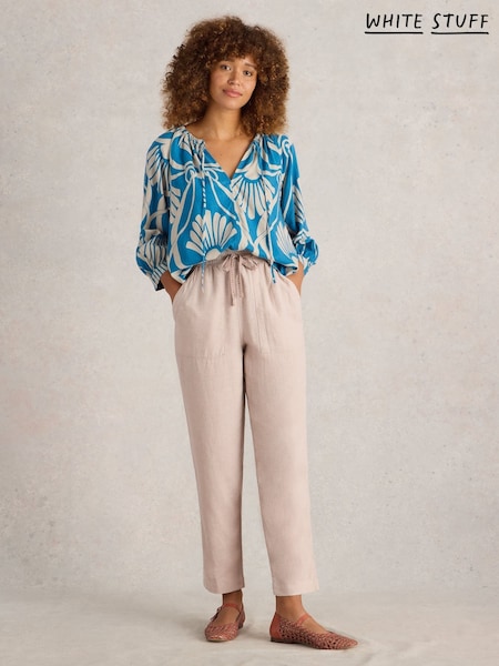 White Stuff Natural Elle Linen Blend Trousers (AN5685) | €100