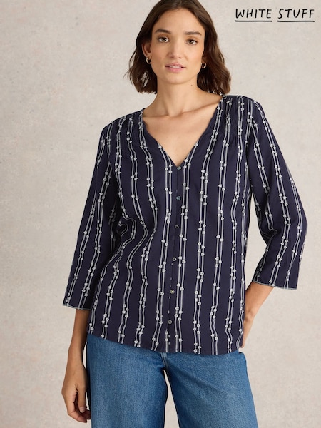 White Stuff Blue Rae 100% Organic Cotton Top (AN5686) | 2,704 UAH