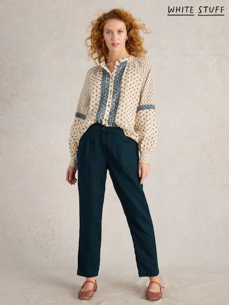 White Stuff Blue Rowena Linen Trousers (AN5687) | €92