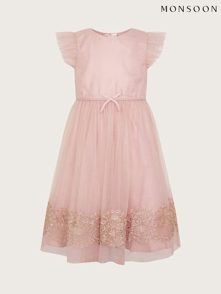 Monsoon Pink Ayra Sparkle Lace Tulle Dress (AN5690) | AED273 - AED323