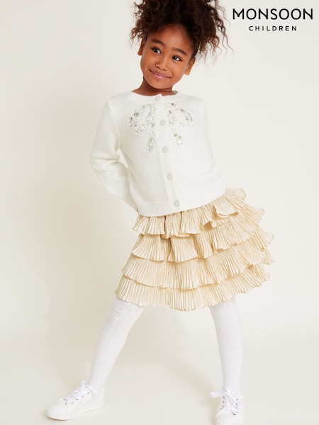 Monsoon Pleated Ruffle Satin Skirt (AN5699) | 146 LEI - 166 LEI
