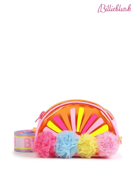 Billieblush Pink Rainbow Pom Pom Bum Bag With Logo Strap (AN5749) | kr414