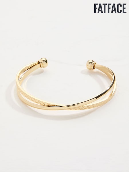FatFace Gold Coloured Twist Detail Bangle (AN5916) | €19