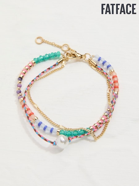 FatFace Multi Multi Strand Beaded Adjustable Bracelet (AN5918) | €19