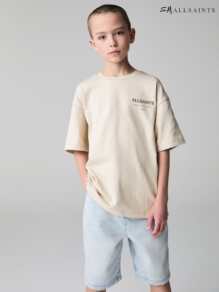 ניטרלי - Smallsaints Oversized Underground Crew T-shirt (AN5983) | ‏111‏₪ - ‏131‏ ₪