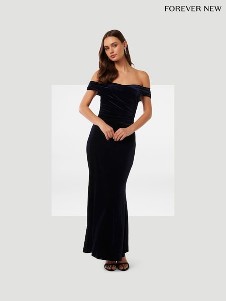 Forever New Ada Off Shoulder Velvet Gown (AN6008) | 968 LEI