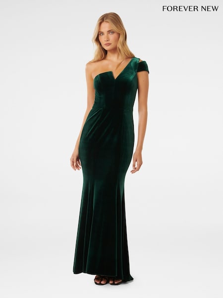 Forever New Elena Velvet One Shoulder Gown (AN6016) | 860 LEI