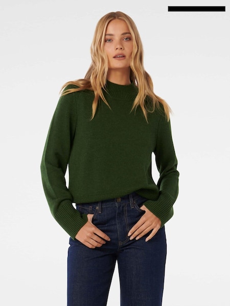 Forever New Green Poppy Stand Neck Jumper (AN6038) | €44