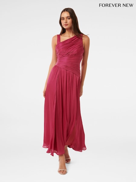 Forever New Nya Metallic Asymmetrical Maxi Dress (AN6068) | €99