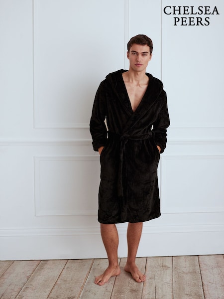 Negru - Halat Chelsea din fleece (AN6117) | 447 LEI
