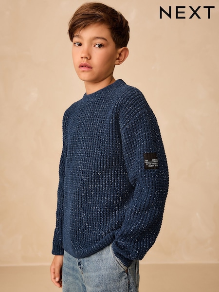 Indigo Blue Utility Knitted Crew Neck Jumper (3-16yrs) (AN6134) | 79 QAR - 104 QAR